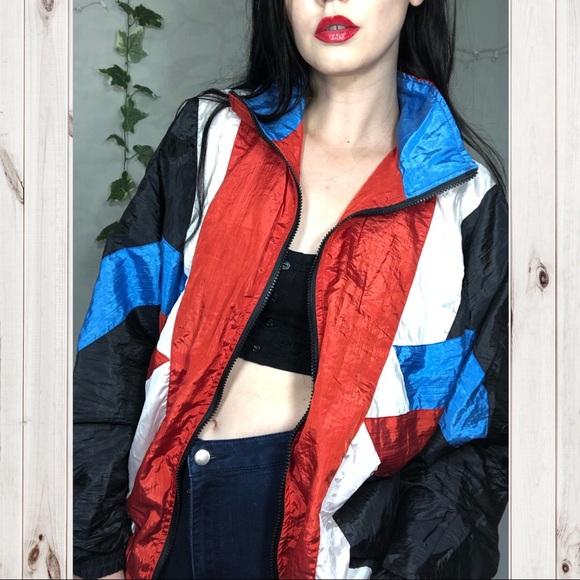 Vintage Jackets & Blazers - 🌈Red, White & Blue Wind Breaker Jacket!🌈